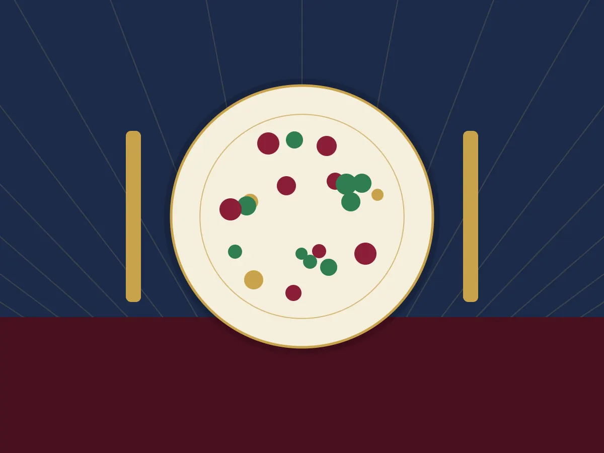 A formal table setting with plate and candles